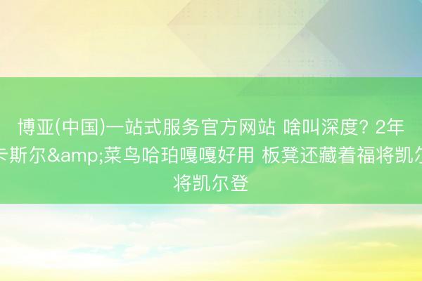 博亚(中国)一站式服务官方网站 啥叫深度? 2年岁卡斯尔&菜鸟哈珀嘎嘎好用 板凳还藏着福将凯尔登