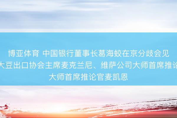 博亚体育 中国银行董事长葛海蛟在京分歧会见好意思国大豆出口协会主席麦克兰尼、维萨公司大师首席推论官麦凯恩
