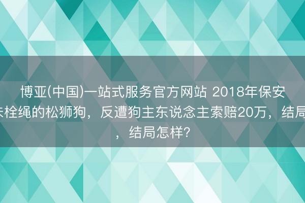博亚(中国)一站式服务官方网站 2018年保安撵走未栓绳的松狮狗,反遭狗主东说念主索赔20万,结局怎样?