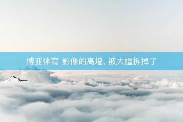 博亚体育 影像的高墙， 被大疆拆掉了